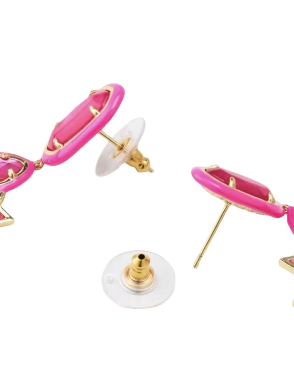 Kendra Scott Gretta Pink Statement Chandelier Earrings New - Picture 5 of 8